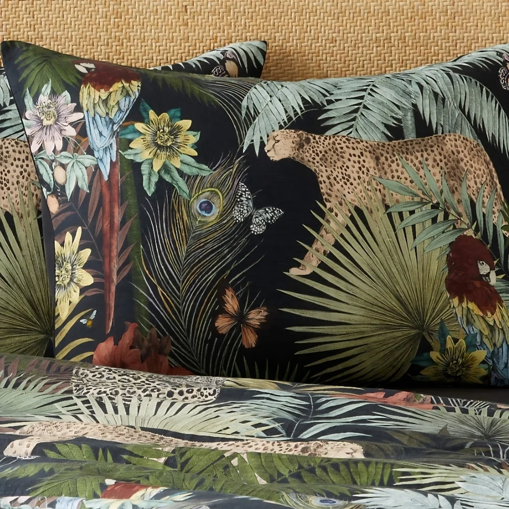 ❤️BUY 2 GET 1 FREE DEAL Palm Grove Linen King Pillow Shams Set of 2